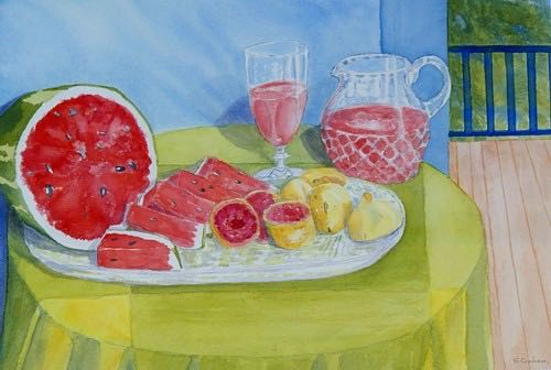 Watermelon and Guava Lunch By Susanne Graham
