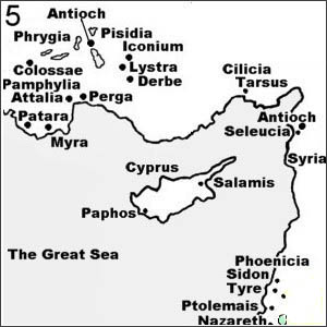 Map Cyprus and Persia